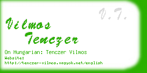 vilmos tenczer business card